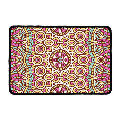 Pastel Ethnic Mandala Print Kitchen Mat