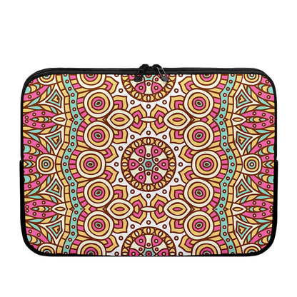 Pastel Ethnic Mandala Print Laptop Sleeve