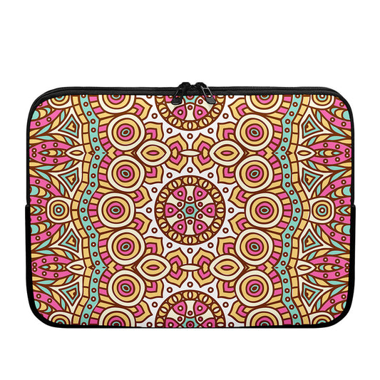 Pastel Ethnic Mandala Print Laptop Sleeve