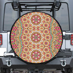 Pastel Ethnic Mandala Print Leather Spare Tire Cover