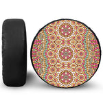 Pastel Ethnic Mandala Print Leather Spare Tire Cover