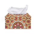 Pastel Ethnic Mandala Print Leather Tissue Box Cover