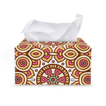 Pastel Ethnic Mandala Print Leather Tissue Box Cover