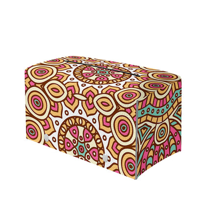 Pastel Ethnic Mandala Print Leather Tissue Box Cover