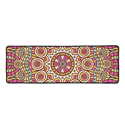 Pastel Ethnic Mandala Print Long Kitchen Mat
