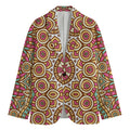 Pastel Ethnic Mandala Print Men's Blazer