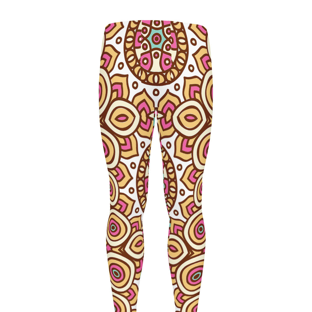 Pastel Ethnic Mandala Print Men's leggings