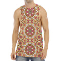Pastel Ethnic Mandala Print Men's Muscle Tank Top