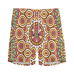 Pastel Ethnic Mandala Print Men's Sports Shorts
