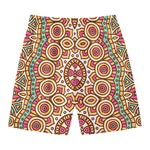 Pastel Ethnic Mandala Print Men's Swim Trunks