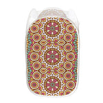 Pastel Ethnic Mandala Print Mesh Laundry Hamper