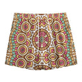 Pastel Ethnic Mandala Print Mesh Shorts