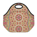Pastel Ethnic Mandala Print Neoprene Lunch Bag
