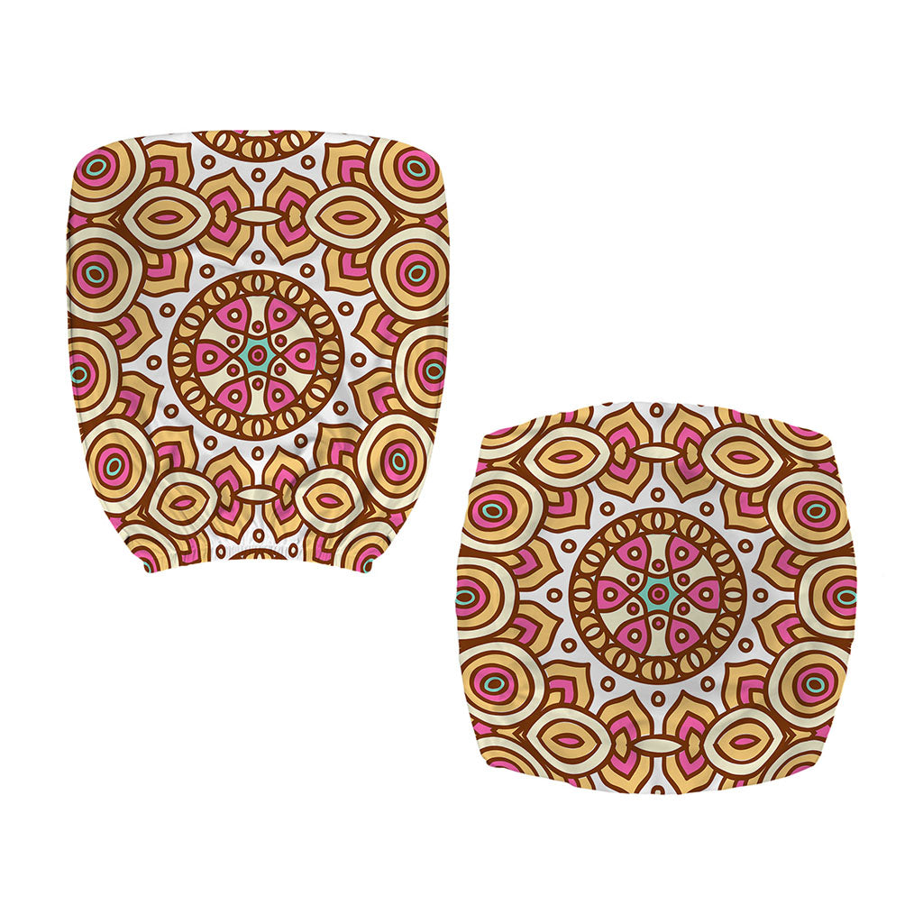 Pastel Ethnic Mandala Print Office Chair Cover