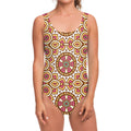 Pastel Ethnic Mandala Print One Piece Swimsuit