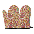 Pastel Ethnic Mandala Print Oven Mitts