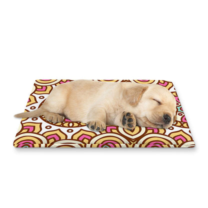 Pastel Ethnic Mandala Print Pet Cooling Mat Cover