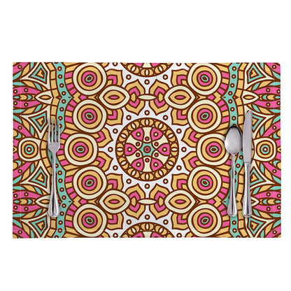 Pastel Ethnic Mandala Print Placemat