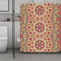 Pastel Ethnic Mandala Print Polyester Shower Curtain