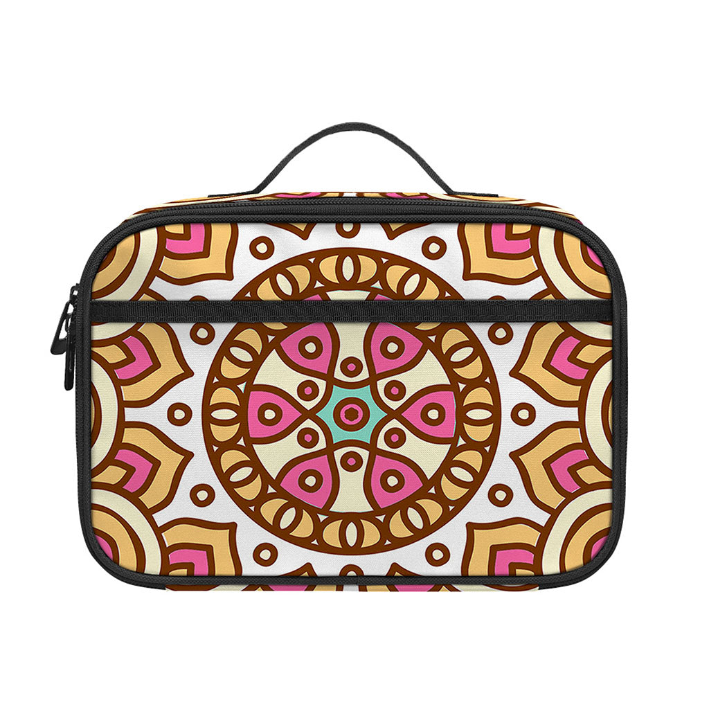 Pastel Ethnic Mandala Print Portable Lunch Bag