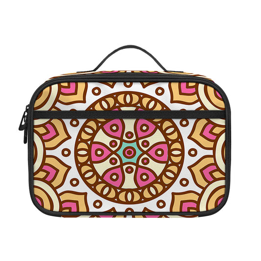 Pastel Ethnic Mandala Print Portable Lunch Bag