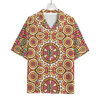 Pastel Ethnic Mandala Print Rayon Hawaiian Shirt