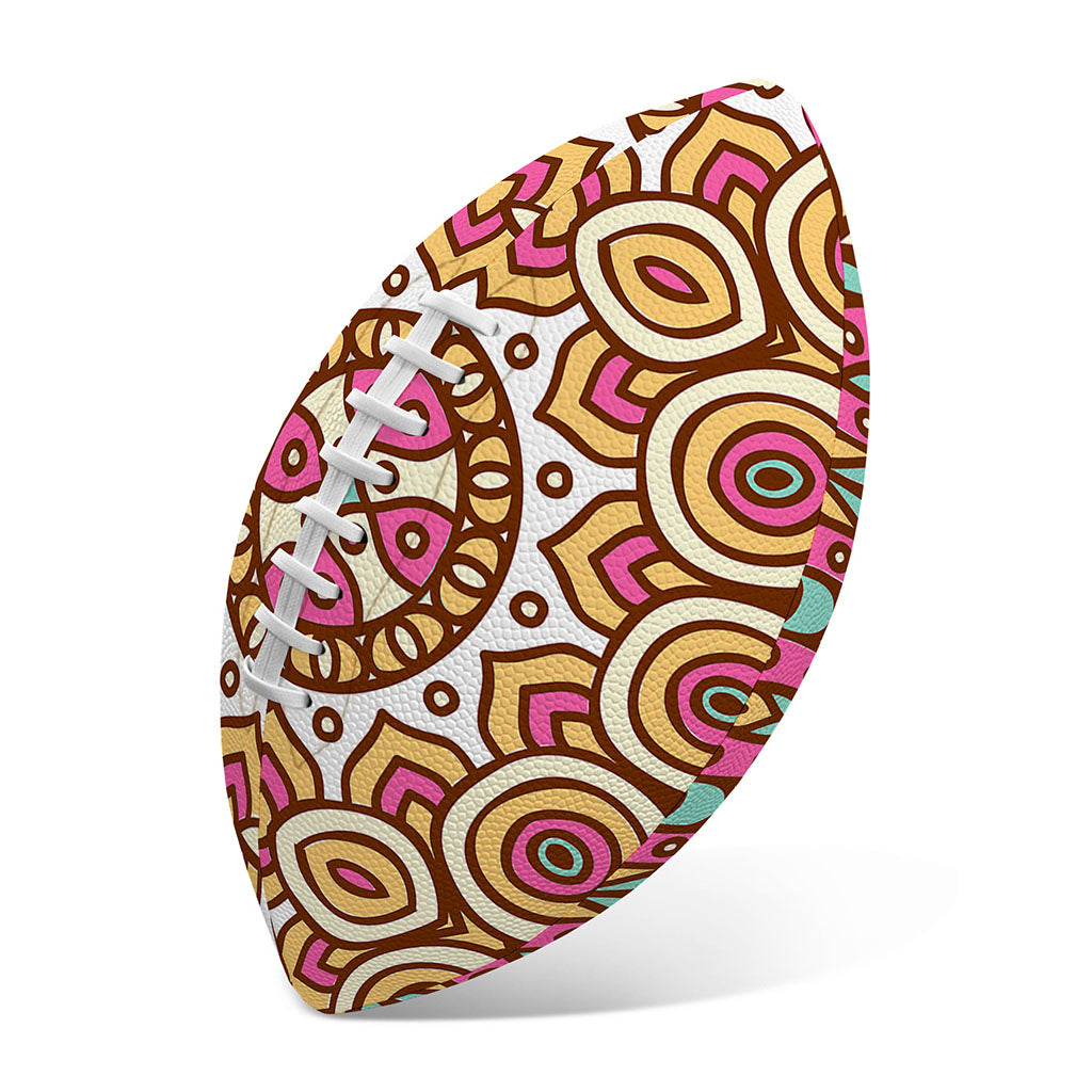Pastel Ethnic Mandala Print Rugby Ball