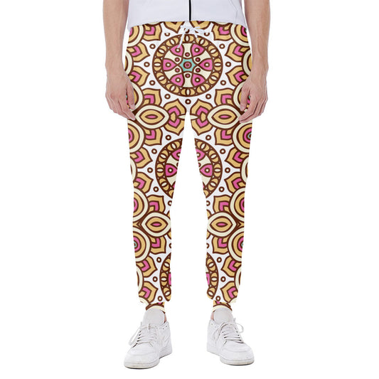 Pastel Ethnic Mandala Print Scuba Joggers