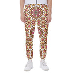 Pastel Ethnic Mandala Print Scuba Joggers