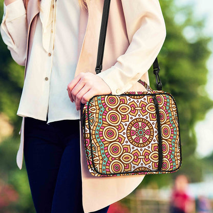 Pastel Ethnic Mandala Print Shoulder Strap Bible Bag