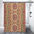 Pastel Ethnic Mandala Print Shower Curtain