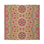 Pastel Ethnic Mandala Print Silk Bandana