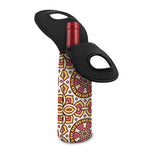 Pastel Ethnic Mandala Print Single Neoprene Wine Tote