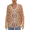 Pastel Ethnic Mandala Print Sleeveless Baseball Jersey