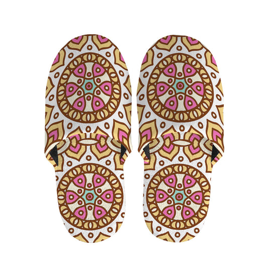 Pastel Ethnic Mandala Print Slippers