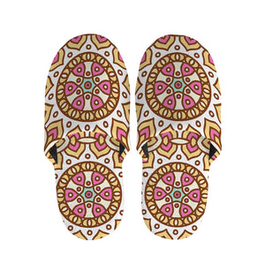 Pastel Ethnic Mandala Print Slippers