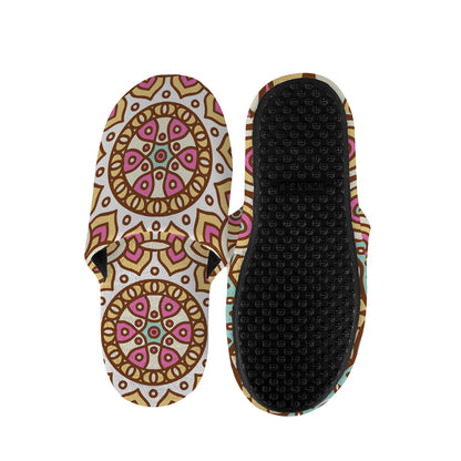 Pastel Ethnic Mandala Print Slippers