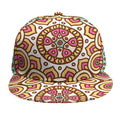 Pastel Ethnic Mandala Print Snapback Cap