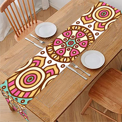 Pastel Ethnic Mandala Print Table Runner