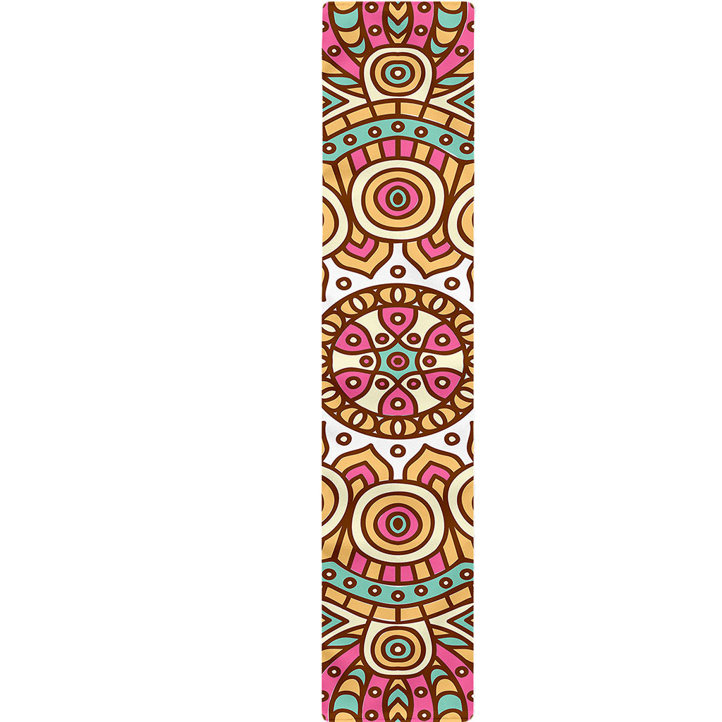 Pastel Ethnic Mandala Print Table Runner