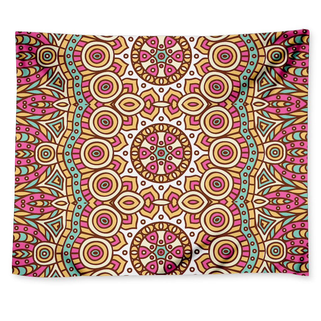 Pastel Ethnic Mandala Print Tapestry