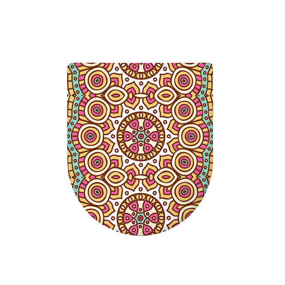 Pastel Ethnic Mandala Print Toilet Lid Cover