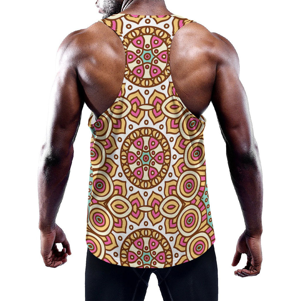 Pastel Ethnic Mandala Print Training Tank Top