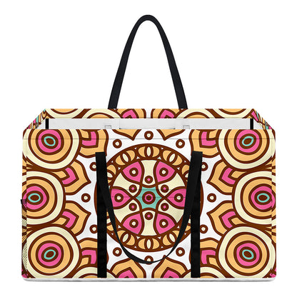 Pastel Ethnic Mandala Print Utility Tote Bag