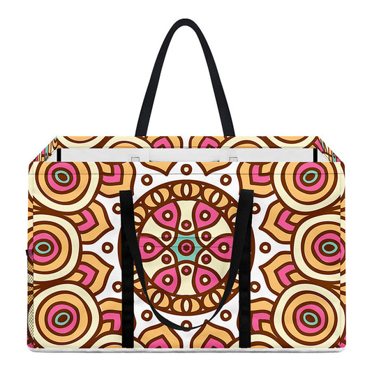 Pastel Ethnic Mandala Print Utility Tote Bag