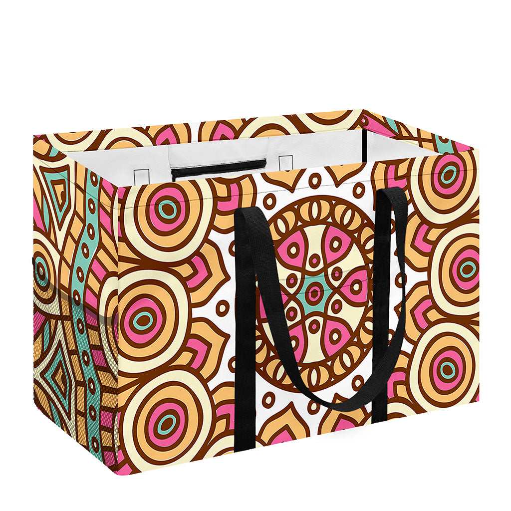 Pastel Ethnic Mandala Print Utility Tote Bag
