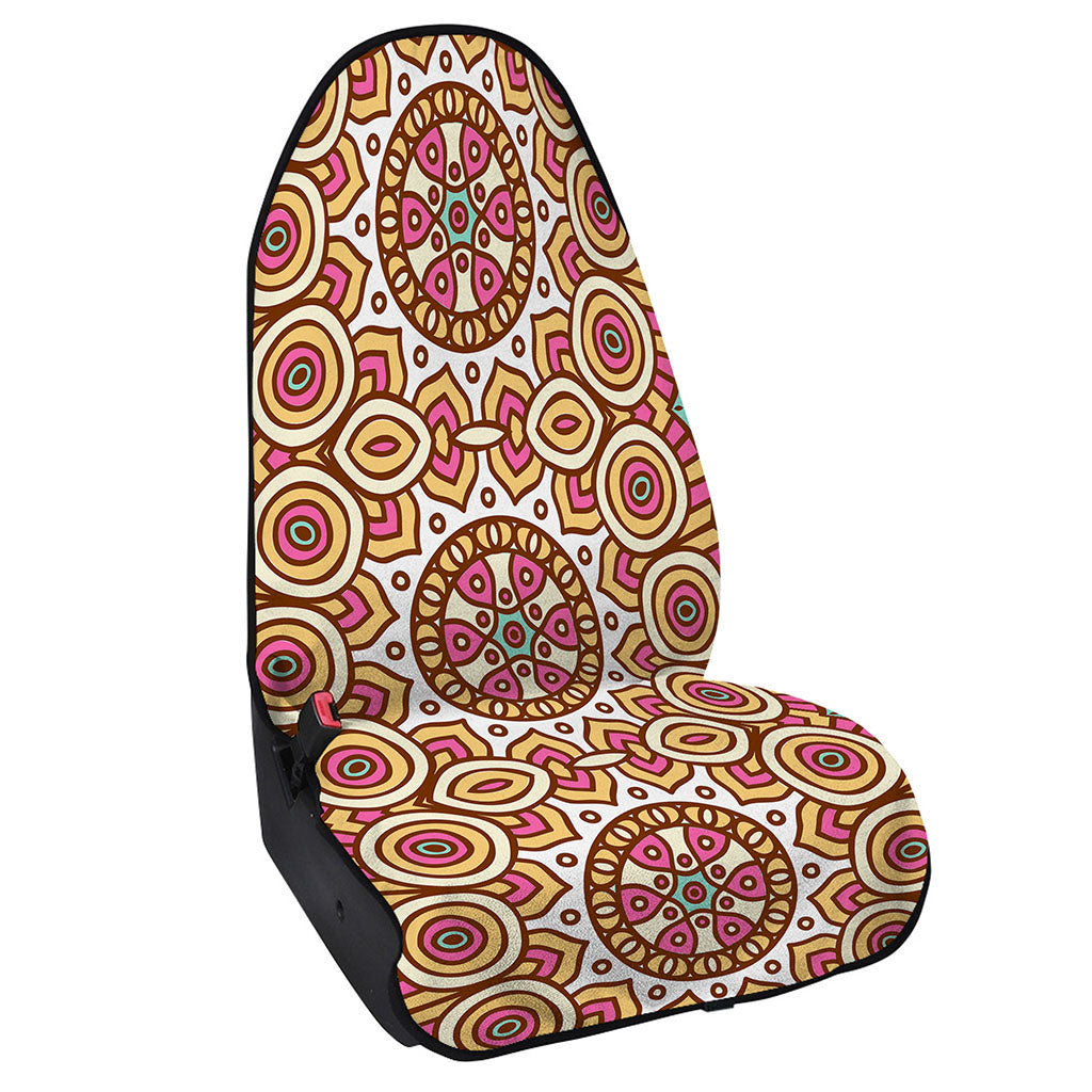 Pastel Ethnic Mandala Print Waterproof Car Seat Cover