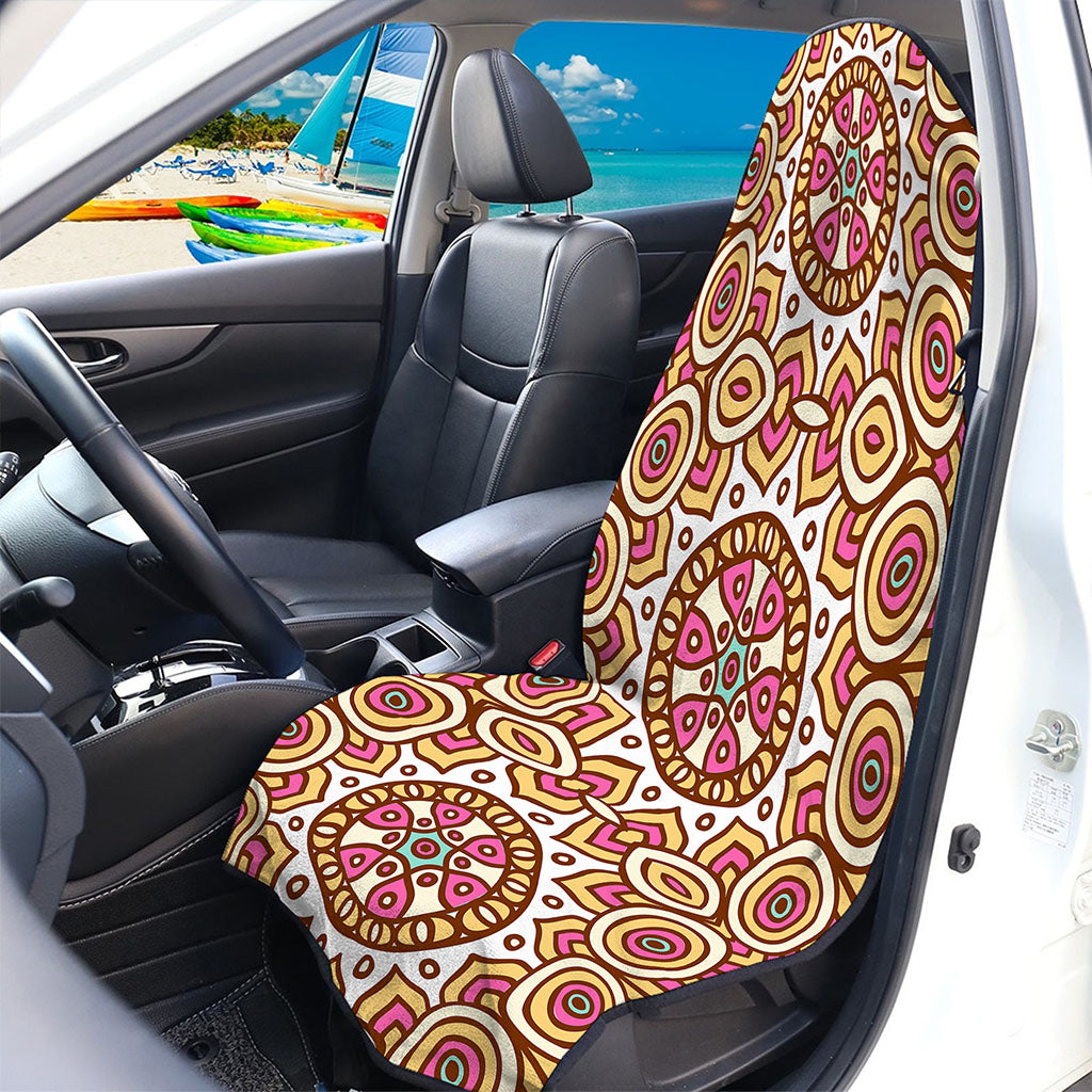 Pastel Ethnic Mandala Print Waterproof Car Seat Cover