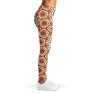 Pastel Ethnic Mandala Print Women's Leggings