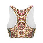 Pastel Ethnic Mandala Print Women's Sports Bra